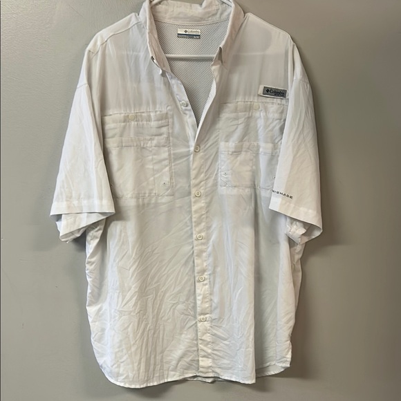 Columbia White Casual Button Down Shirt Lightweight - Picture 1 of 6